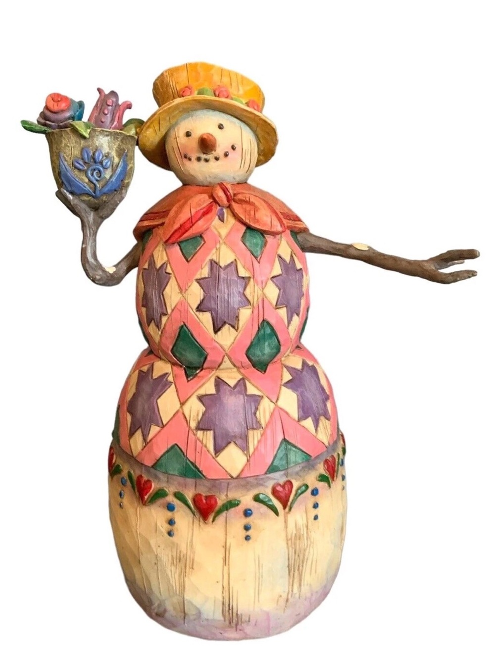 Jim shore heartwood creek winters treasure Decorative Snowman figurine